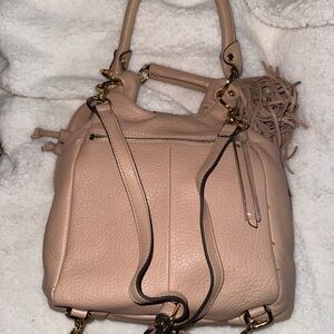Beige Leather Handbag